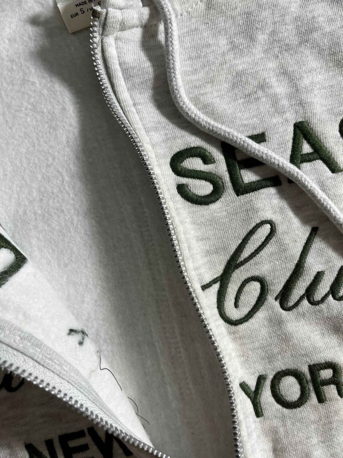 سویشرت وارداتی باکسی new york طوسی سه نخ داخل کرک اورجینال(3426) - Image 2