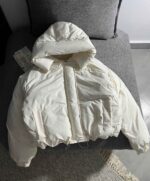 کاپشن پفی باکسی زیپ مخفی کلاهدار(3433) - Image 3