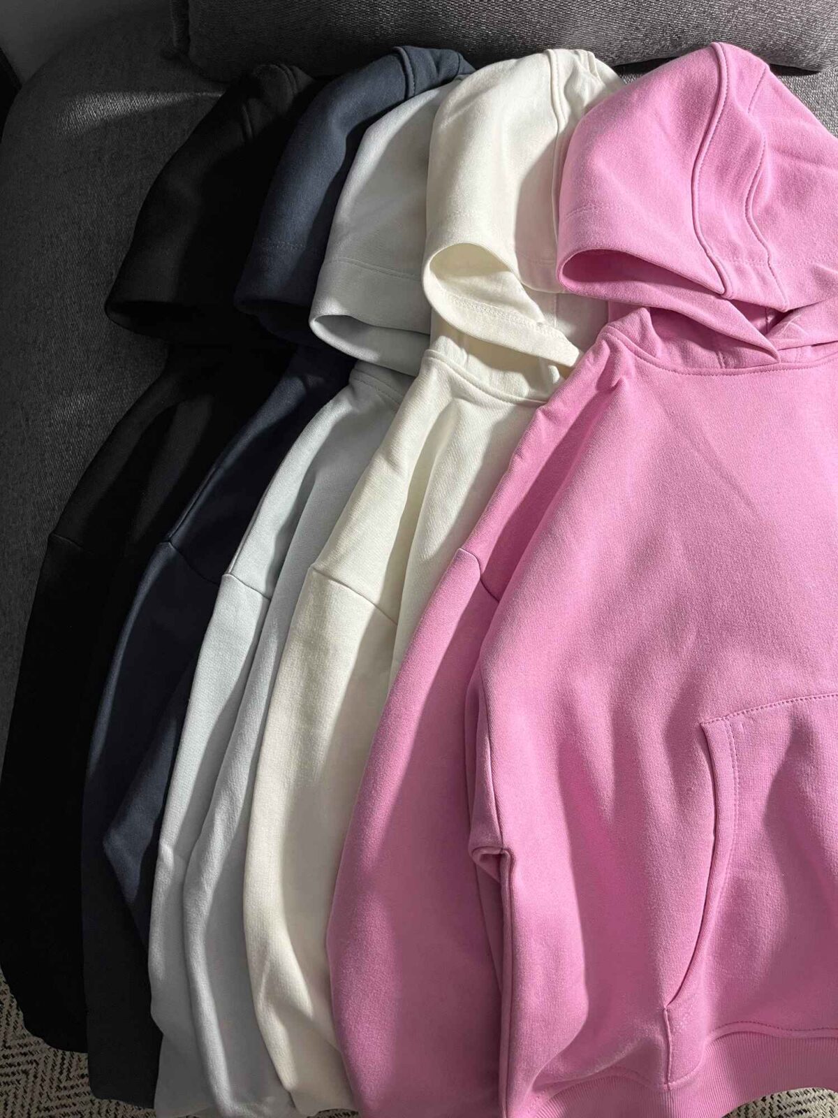 هودی ساده باکسی دورس سه نخ داخل کرک(3436) - Image 3