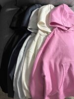 هودی ساده باکسی دورس سه نخ داخل کرک(3436) - Image 3