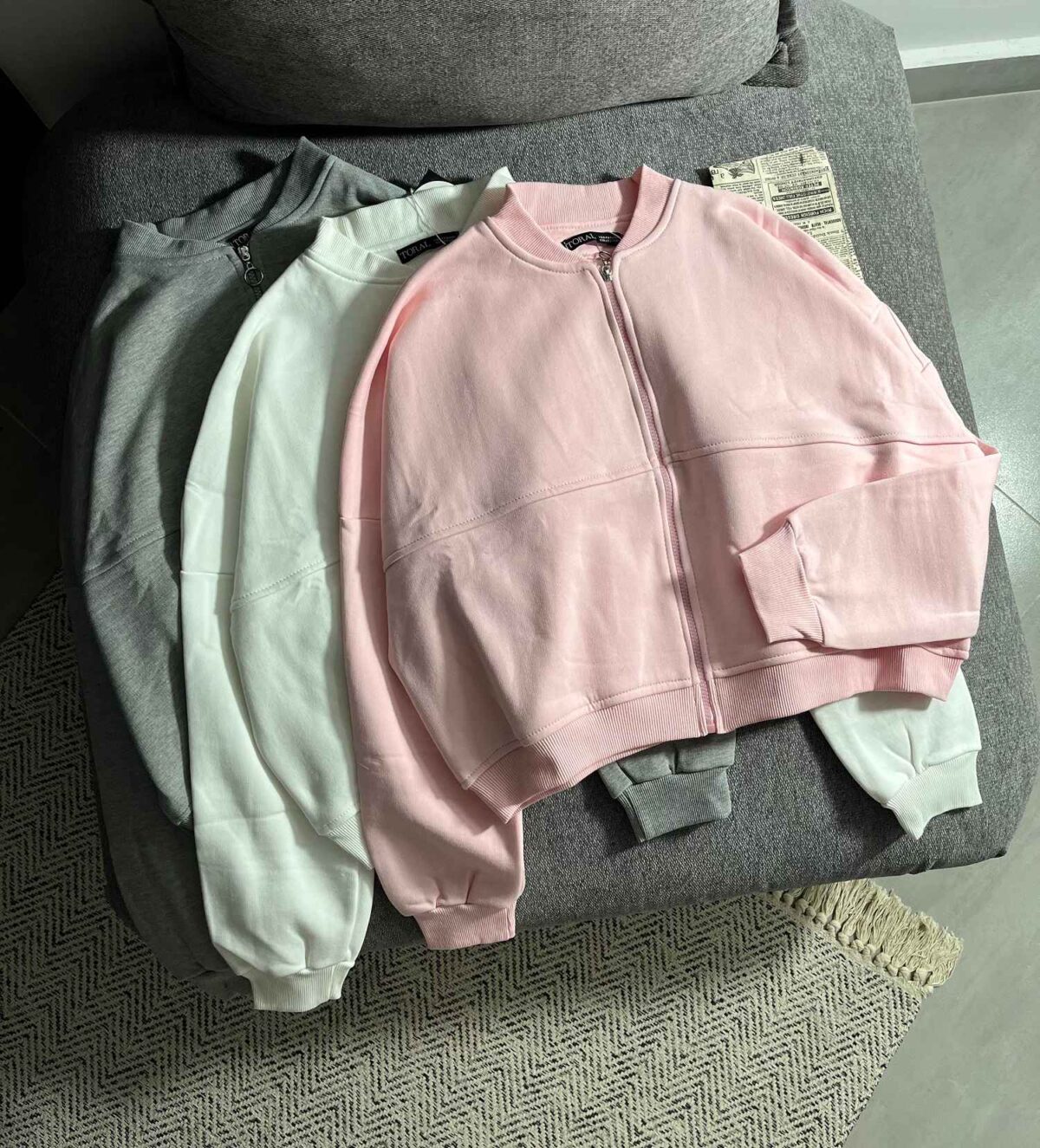 سوییشرت ساده سه نخ داخل کرک(3440) - Image 3