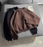 سوییشرت ساده سه نخ داخل کرک(3440) - Image 2