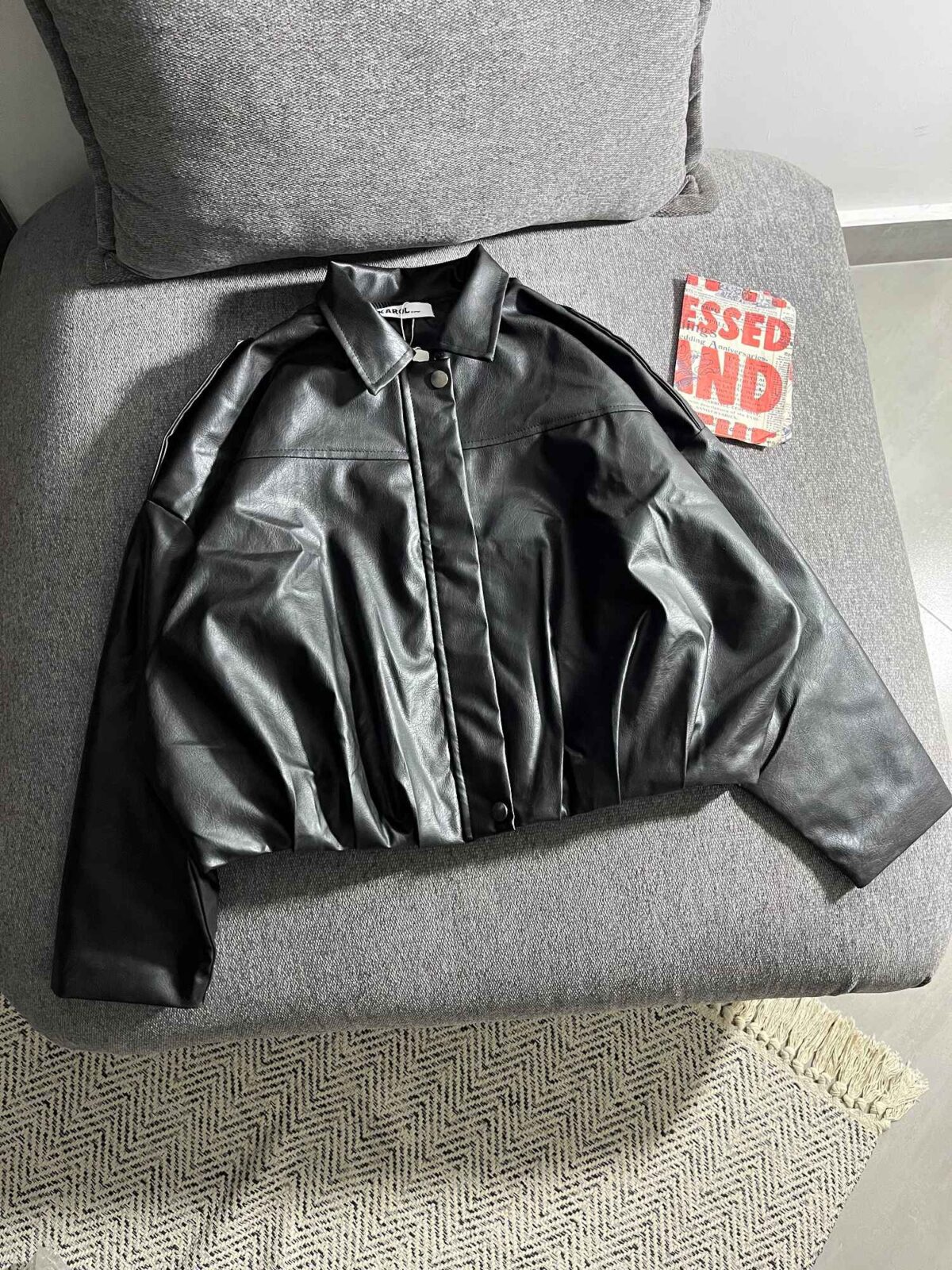 بامبر چرم آستردار زیپ مخفی(3444) - Image 2