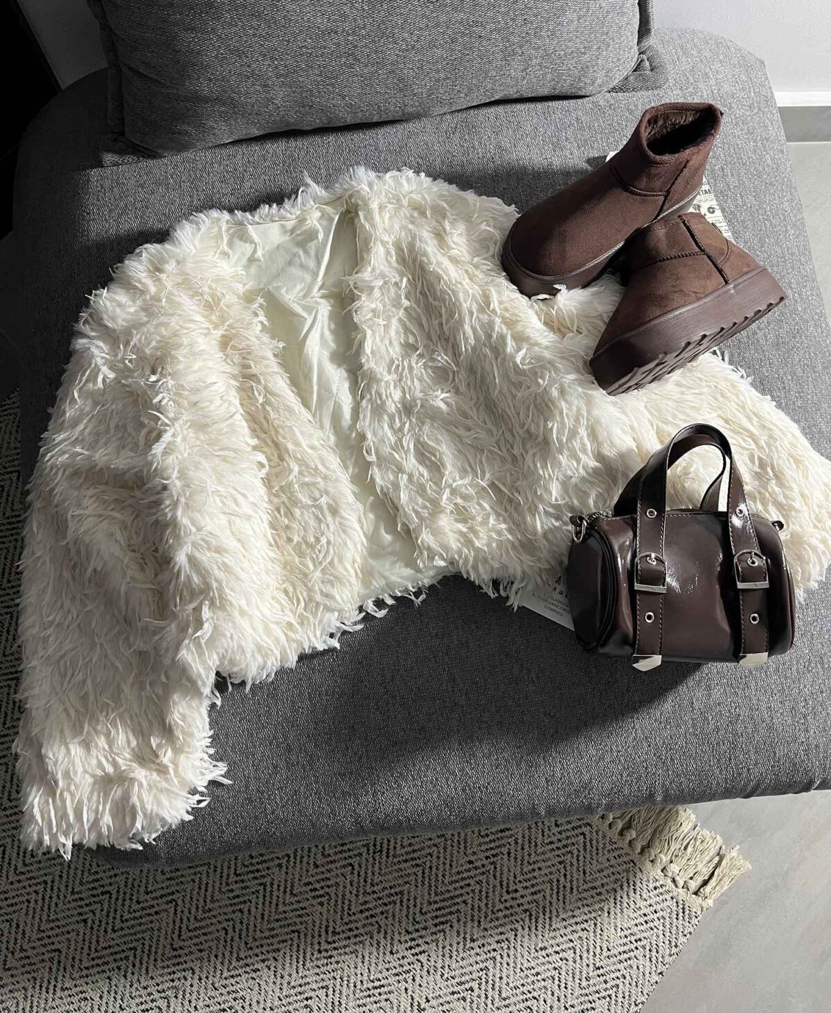 پالتو کراپ اورجینال وارداتی پوست و پر(3452) - Image 2