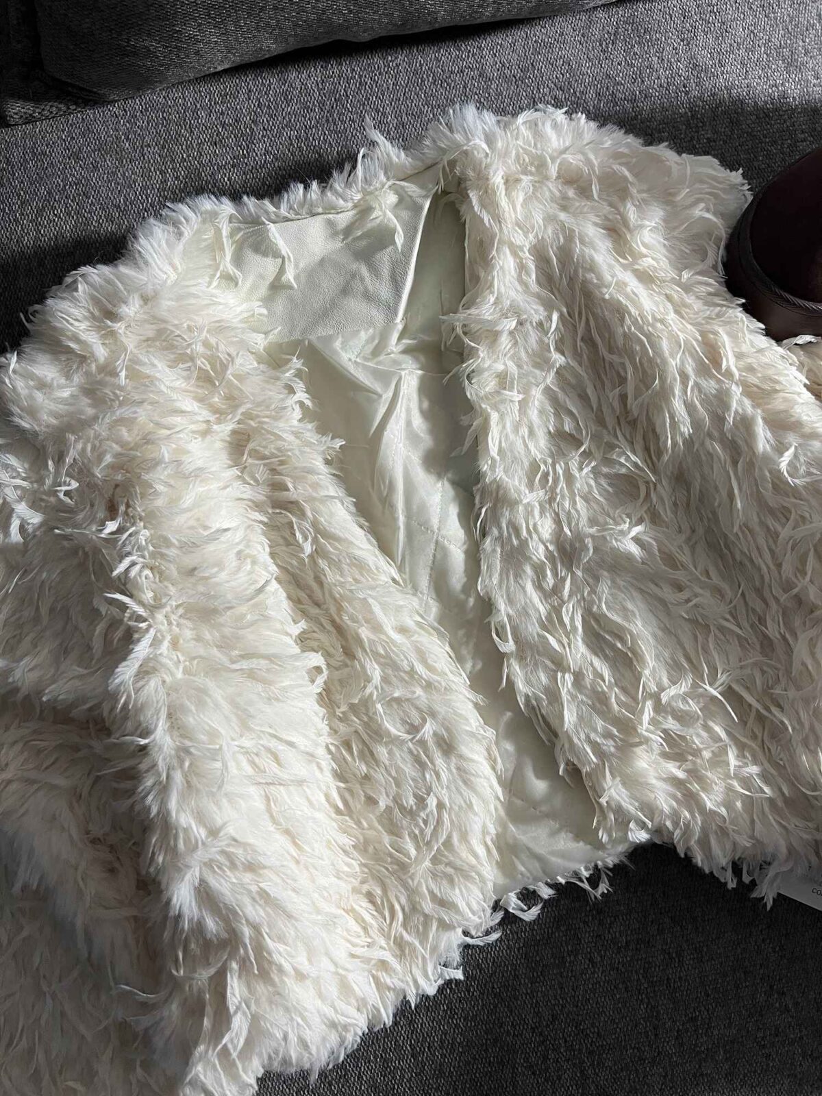 پالتو کراپ اورجینال وارداتی پوست و پر(3452) - Image 8