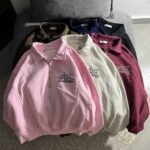 دورس نیم زیپ یقه برگردون سه نخ داخل کرک باکسی(3458)