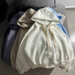 سویشرت باکسی ساده سه نخ داخل کرک(3459)