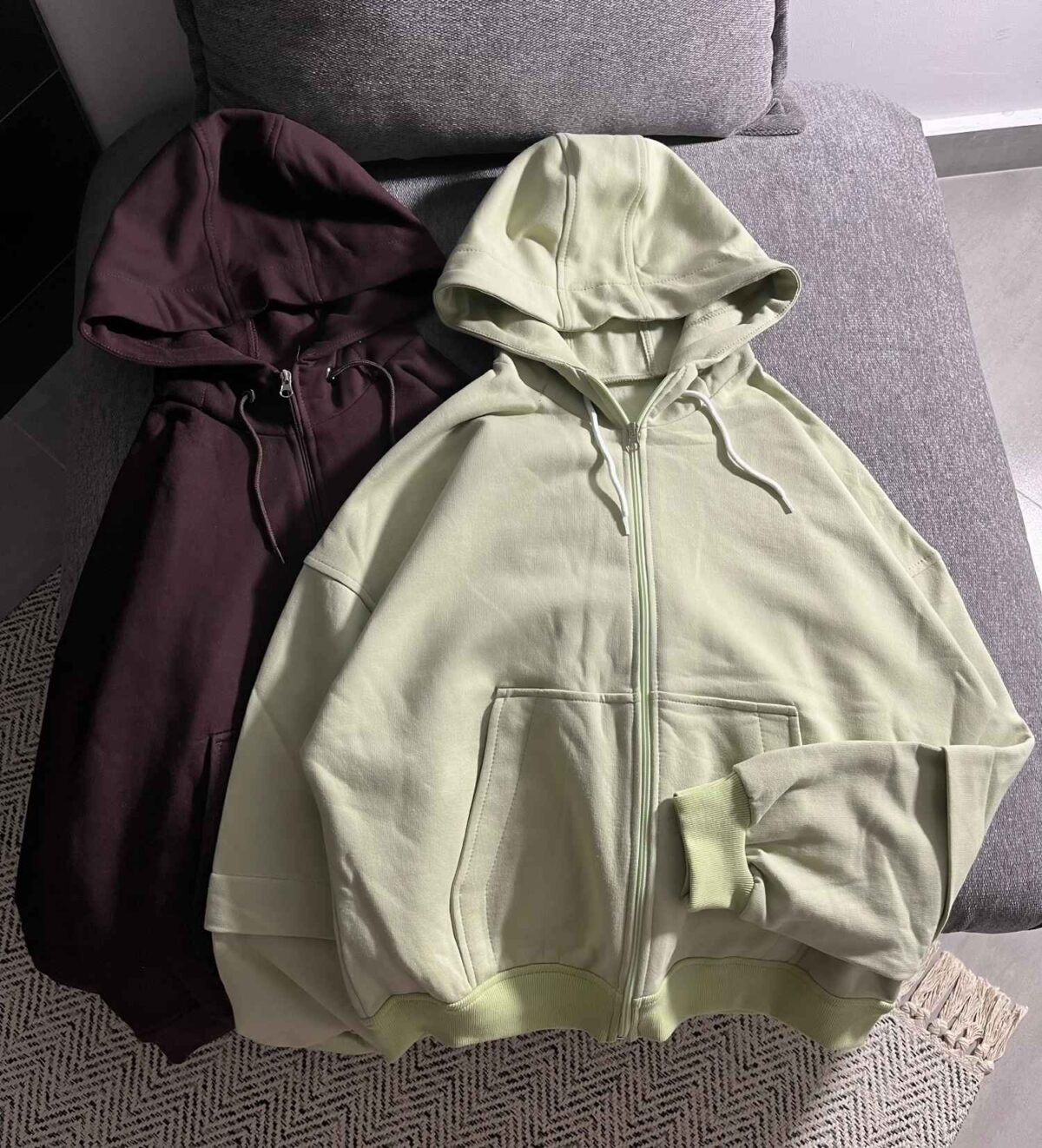 سویشرت ساده آستین دوتیکه دورس سه نخ داخل کرک(3461) - Image 3