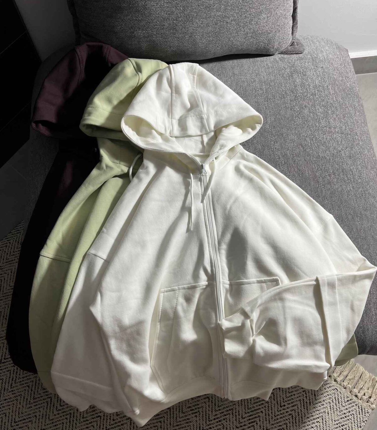 سویشرت ساده آستین دوتیکه دورس سه نخ داخل کرک(3461) - Image 2