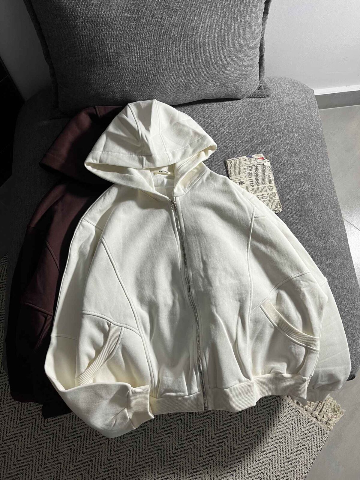 سویشرت ساده گرم بالا سه نخ داخل کرک(3465) - Image 3