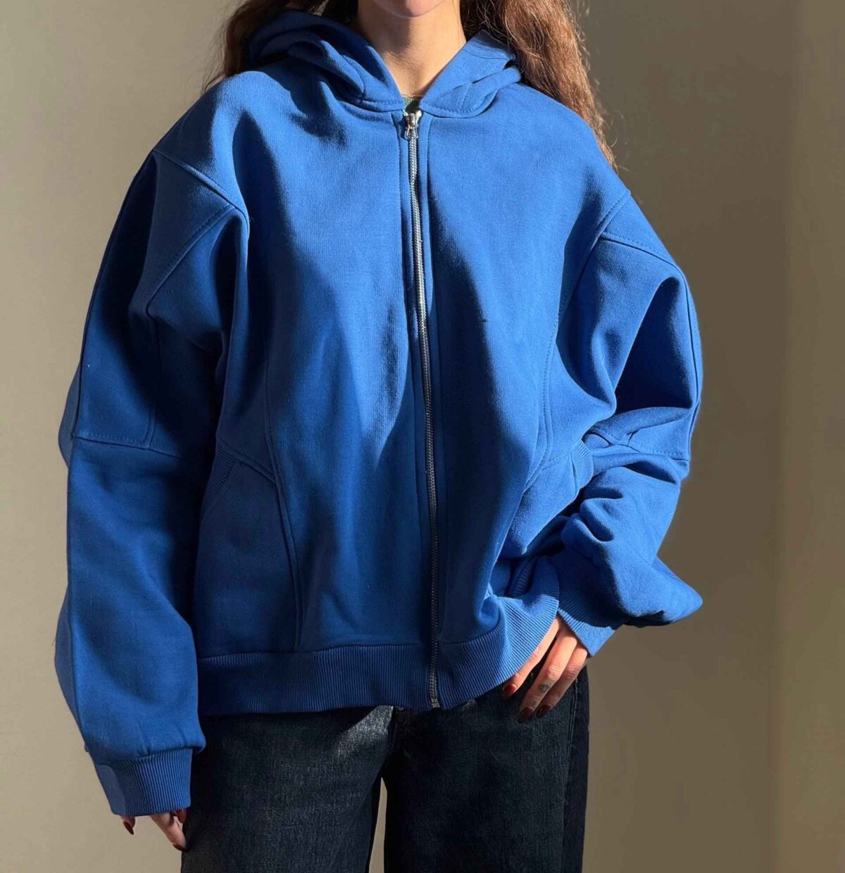 سویشرت ساده گرم بالا سه نخ داخل کرک(3465) - Image 6