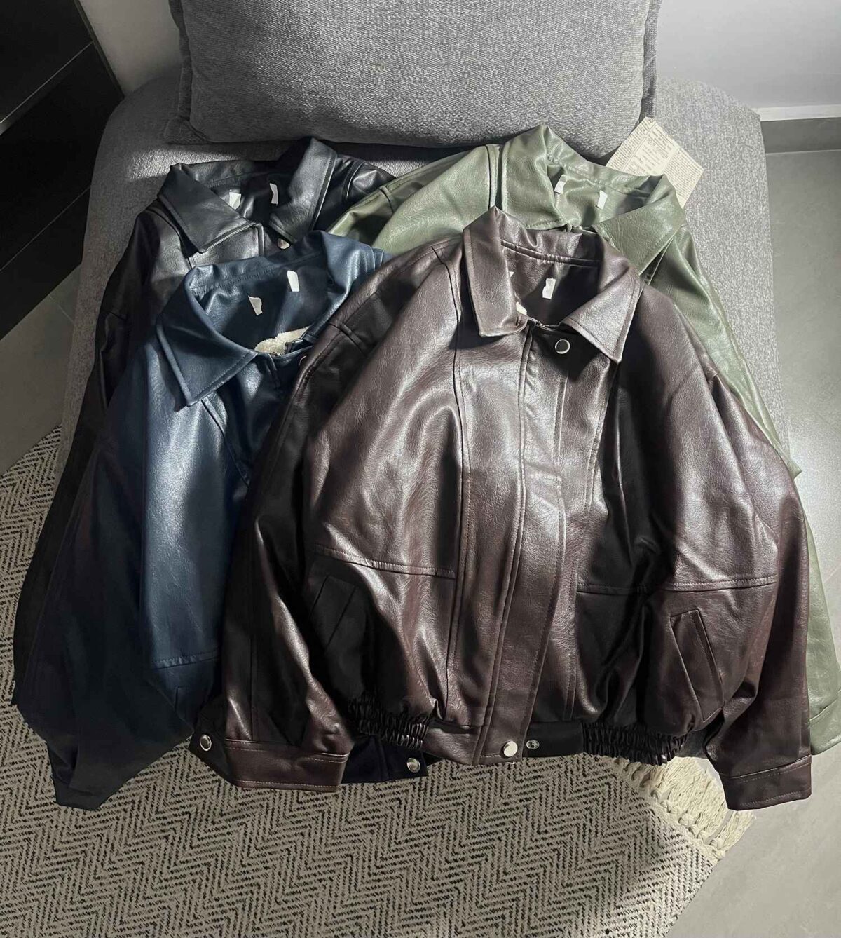 کاپشن چرم اورجینال وارداتی داخل خز(3467) - Image 2