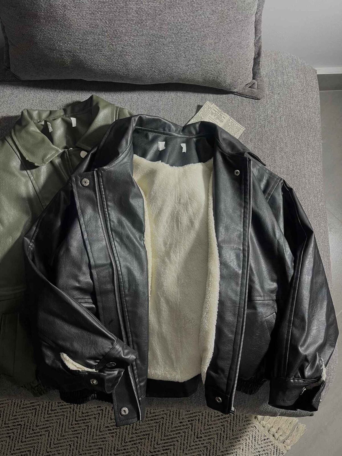 کاپشن چرم اورجینال وارداتی داخل خز(3467) - Image 5