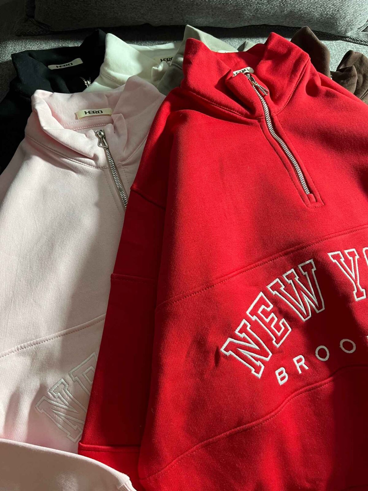 نیم زیپ باکسی NEW YORK سه نخ داخل کرک گرم بالا(3474) - Image 6