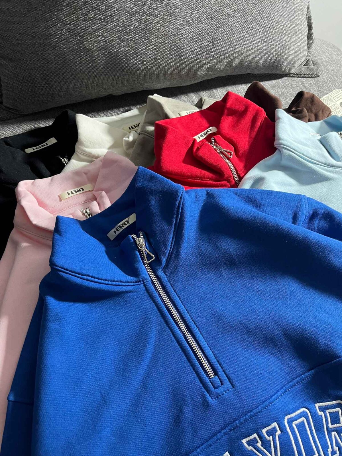 نیم زیپ باکسی NEW YORK سه نخ داخل کرک گرم بالا(3474) - Image 7