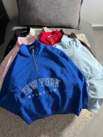 نیم زیپ باکسی NEW YORK سه نخ داخل کرک گرم بالا(3474)