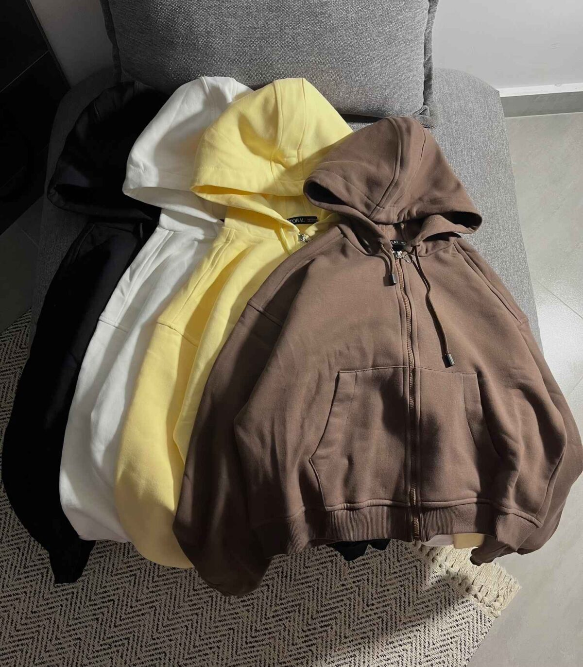 سویشرت ساده قد 55 دورس سه نخ داخل کرک(3478) - Image 3