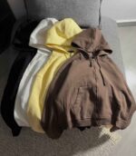 سویشرت ساده قد 55 دورس سه نخ داخل کرک(3478) - Image 3