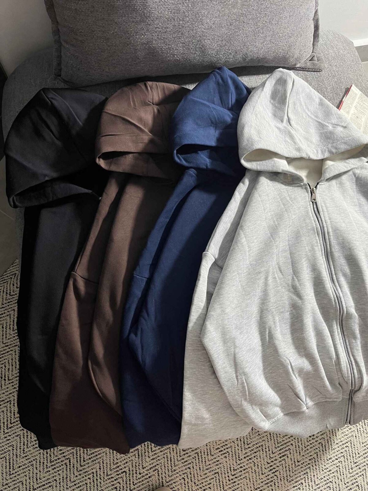 سویشرت ساده باکسی سه نخ داخل کرک پ(3481) - Image 5