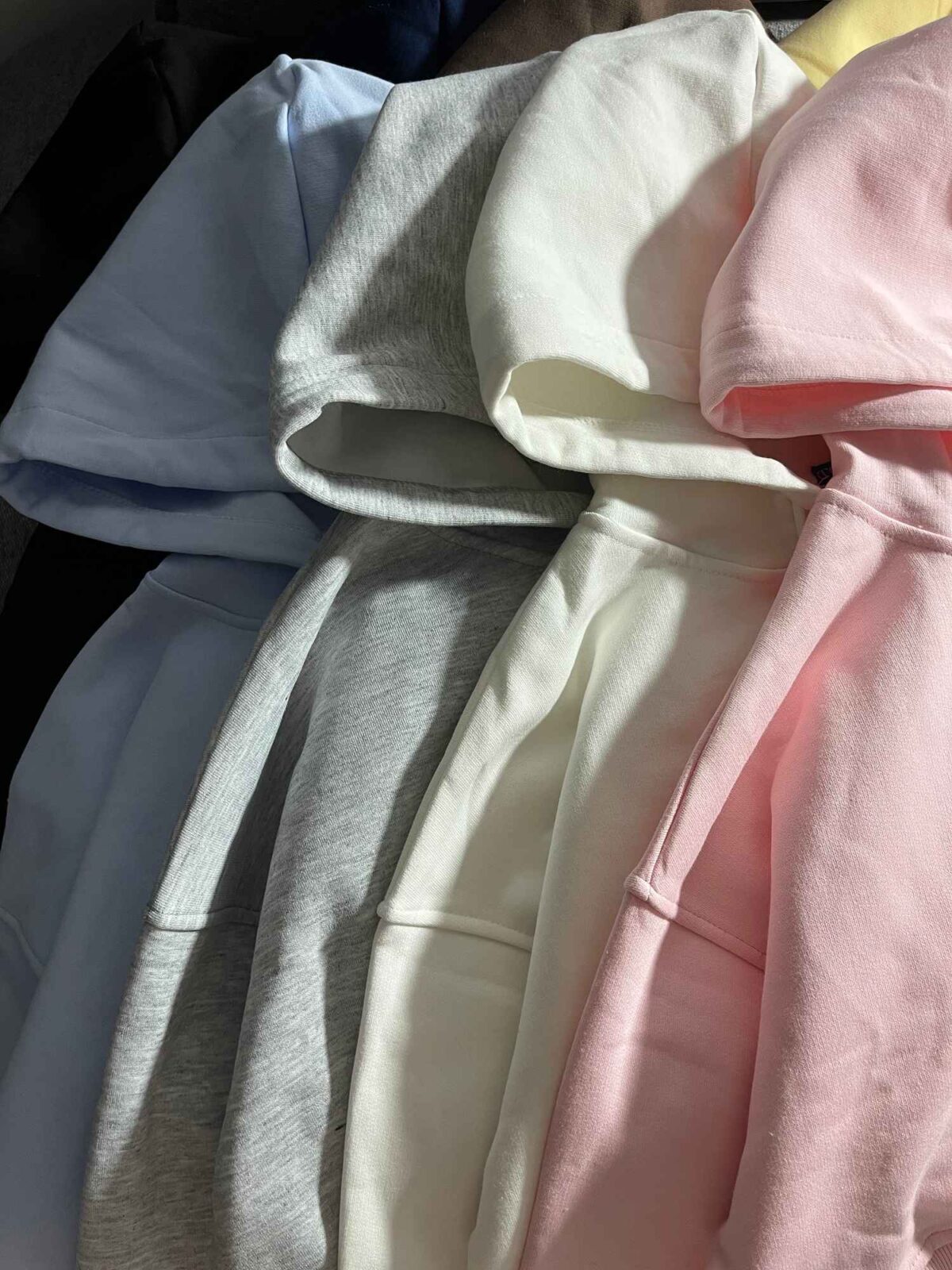 هودی کراپ ساده کراپ سه نخ داخل کرک(3489) - Image 4