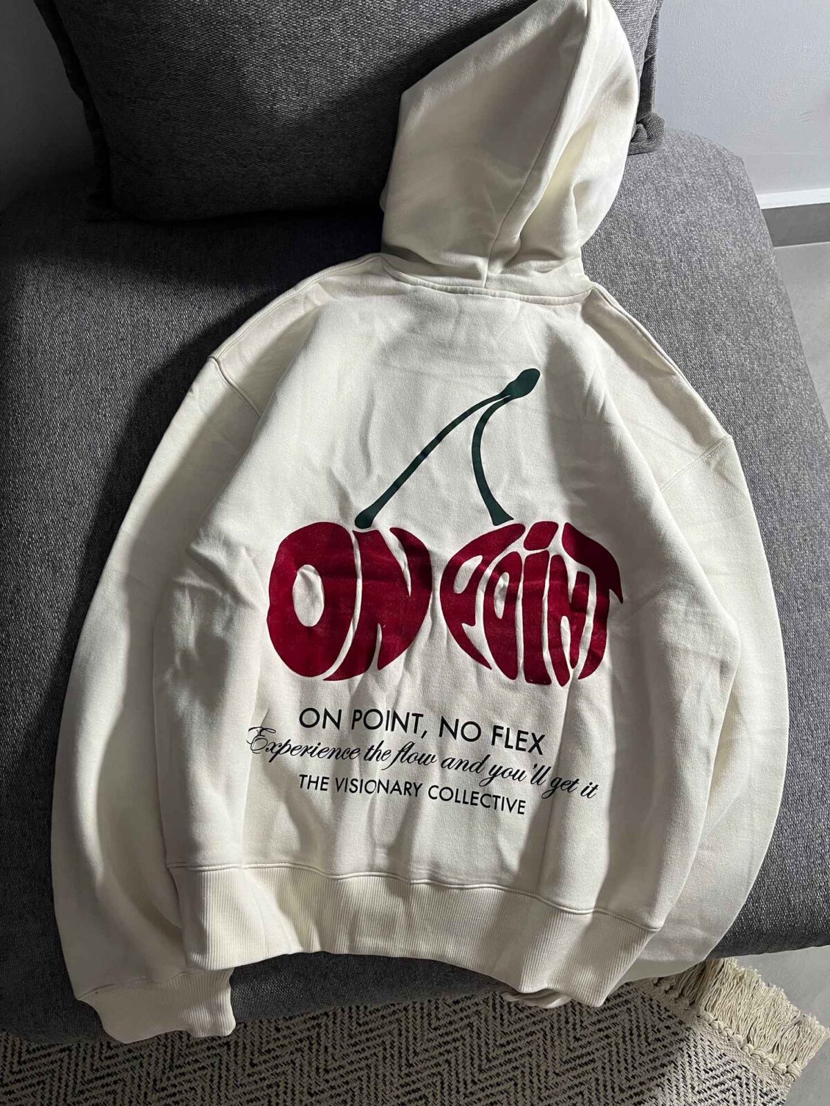 هودی اورجینال برشکا آلبالو پشت چاپ دورس سه نخ داخل کرک وارداتی(3499) - Image 2