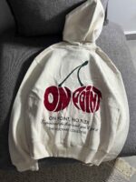 هودی اورجینال برشکا آلبالو پشت چاپ دورس سه نخ داخل کرک وارداتی(3499) - Image 2