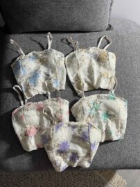 کراپ کاپدار دو بند گلدار پشت کش وارداتی(3515)