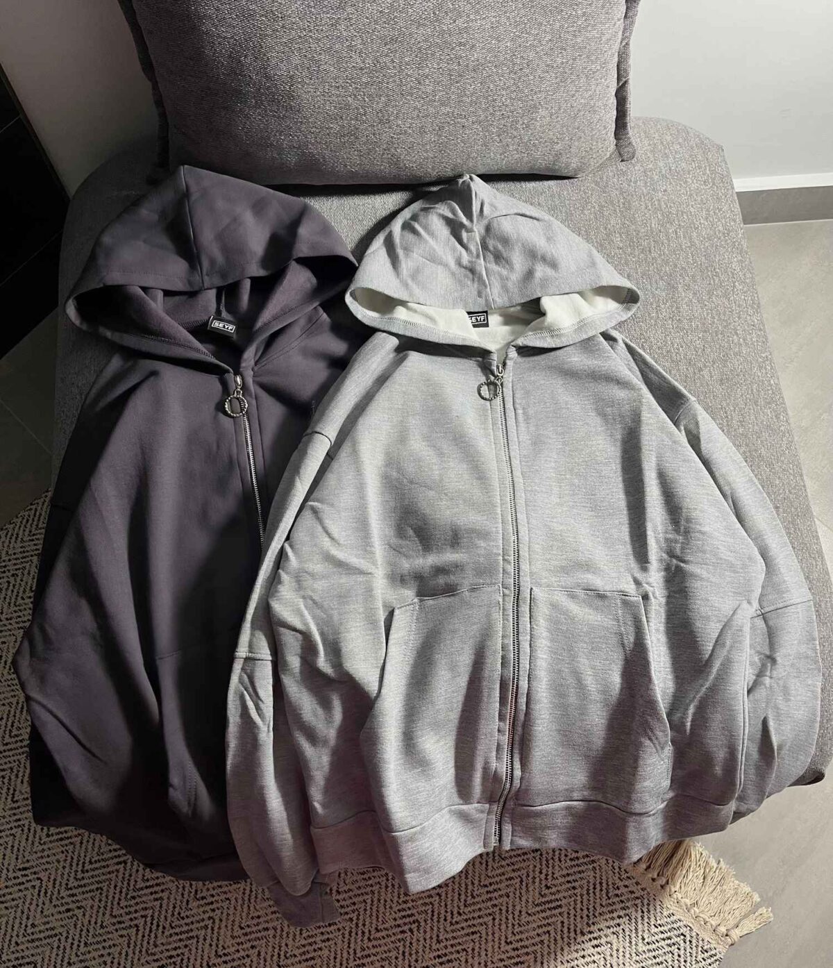 سویشرت ساده دو نخ داخل کرک(3505) - Image 2