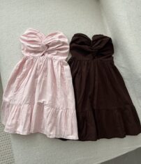 پیراهن دکلته لینن سینه گره ای(3695)