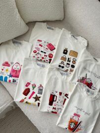 تیشرت girls vibe پنبه ماکان باکسی(3816)