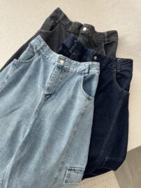شلوار جین فول بگ اورسایز بالونی(3944)