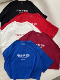 تیشرت کراپ تکست fear of god باکسی(4011)