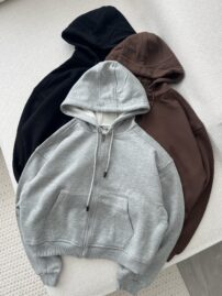 سویشرت کلاهدار کراپ باکسی سه نخ پنبه داخل کرک(4039)